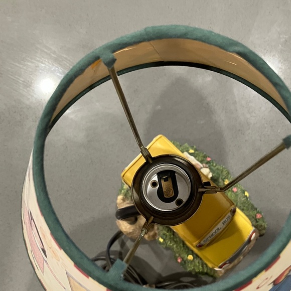 Kids School Bus Table Lamp with Yellow and Multicolor Design. - Picture 8 of 16